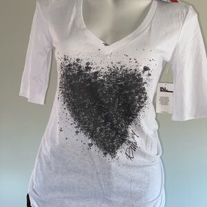 Billabong White Tee with Black Graphic